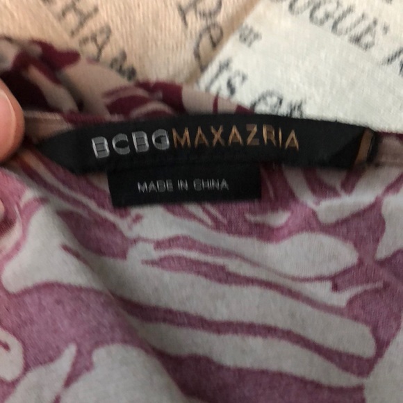BCBGMAXAZRIA red and tan wrap dress - Picture 3 of 3